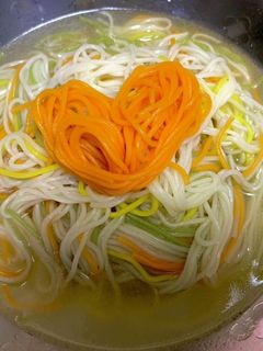 簡単!塩スープのさっぱりそうめん!-レシピのメイン写真