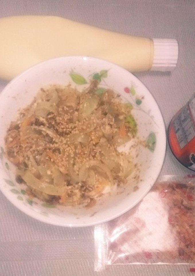 簡単！玉ねぎの鰹節マヨめんつゆ和え-レシピのメイン写真