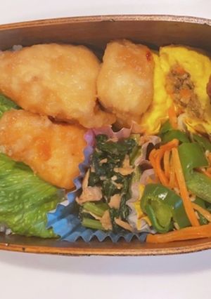 鶏の甘辛揚げ弁当-レシピのメイン写真