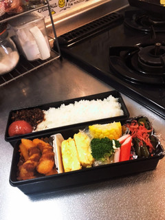 冷凍エビフライの夏弁当-レシピのメイン写真
