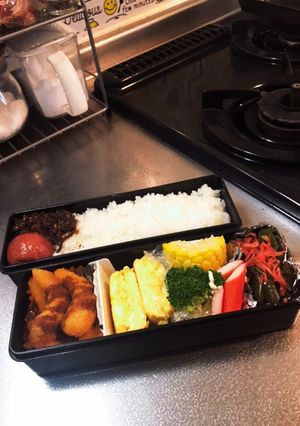 冷凍エビフライの夏弁当-レシピのメイン写真