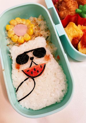 白くま　夏　キャラ弁　簡単-レシピのメイン写真