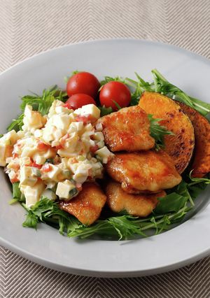 チキン南蛮 野菜とチーズの卵サラダ-レシピのメイン写真