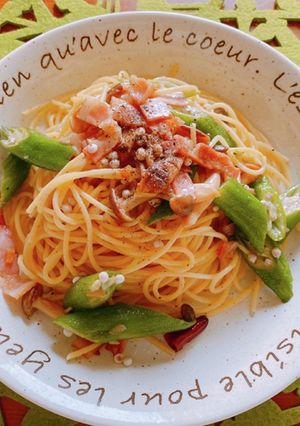 ☆オクラとベーコン、きのこのパスタ☆-レシピのメイン写真