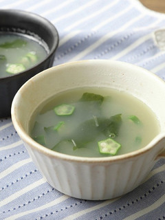 ゆで汁でねばねば野菜のジンジャースープ-レシピのメイン写真