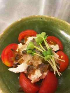 鶏むね肉とトマトの胡瓜の漬物サラダ-レシピのメイン写真