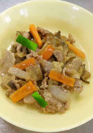 【給食】なすと豚肉のみそ炒め-レシピのメイン写真