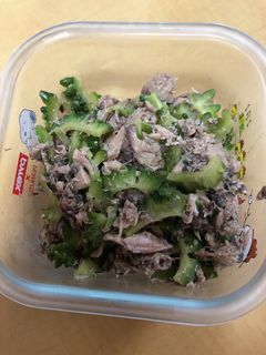 ゴーヤとサバの炒め煮-レシピのメイン写真