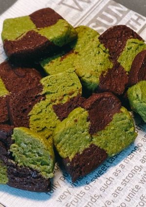 抹茶とココアのアイスボックスクッキー-レシピのメイン写真