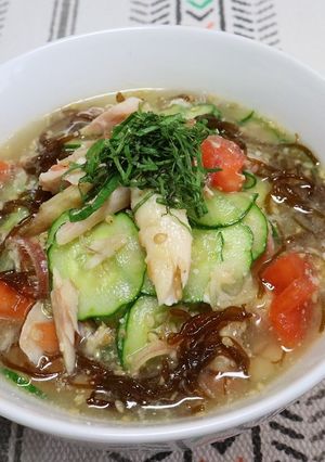 アジともずくの冷や汁-レシピのメイン写真