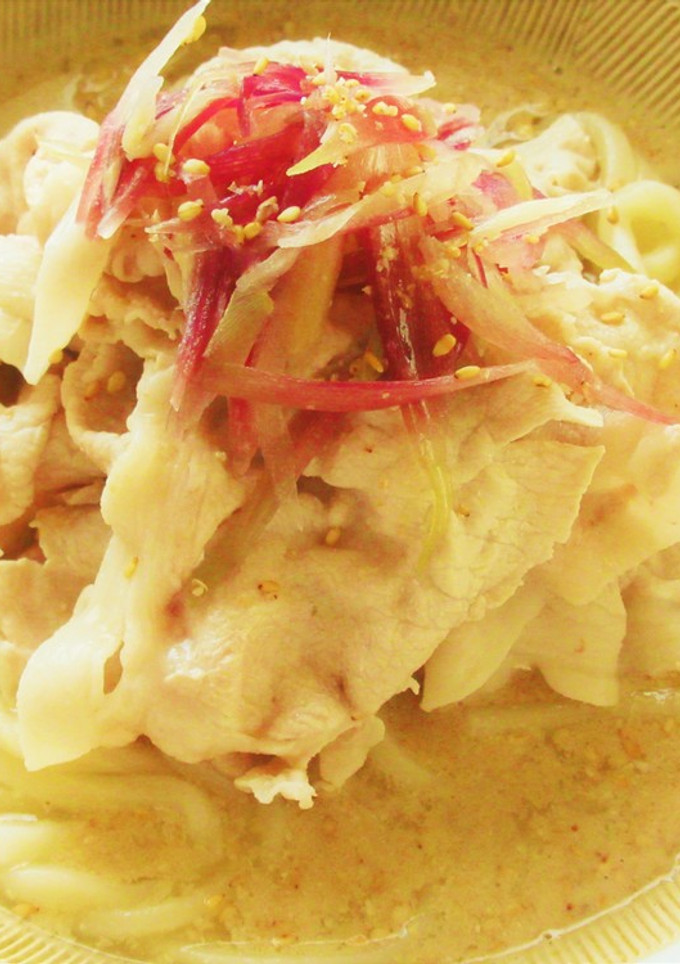 豚しゃぶとみょうがのごまあごだし冷うどん-レシピのメイン写真
