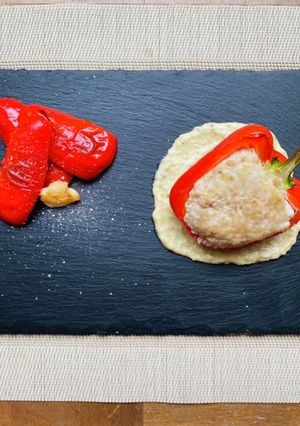 パプリカの肉詰め　柚子胡椒マヨソース-レシピのメイン写真