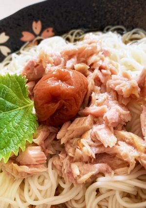 ツナと梅のさっぱりそうめん-レシピのメイン写真