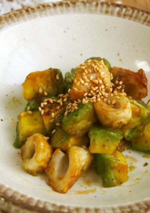 簡単！アボカド・竹輪の甘辛照り焼き♪-レシピのメイン写真