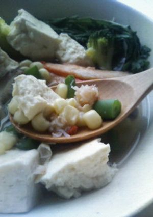 蟹とコーンと豆腐の和風スープ-レシピのメイン写真