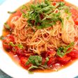 大葉とトマトの冷製パスタ