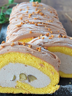 栗のロールケーキ-レシピのメイン写真