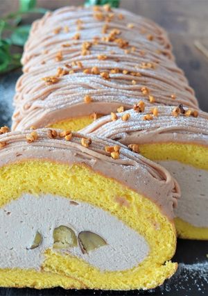 栗のロールケーキ-レシピのメイン写真
