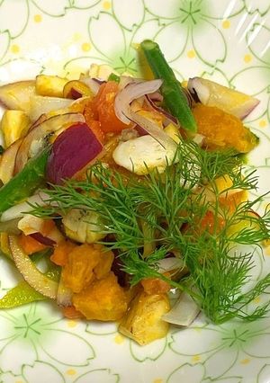 マカ入りスズキと夏野菜サラダ-レシピのメイン写真