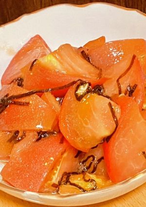 トマトの塩昆布和え-レシピのメイン写真