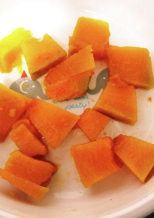 【離乳食後期】皮剥き簡単レンジ☆かぼちゃ-レシピのメイン写真