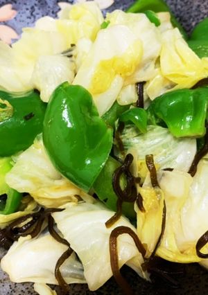 材料4つ！キャベツとピーマンの炒め物-レシピのメイン写真