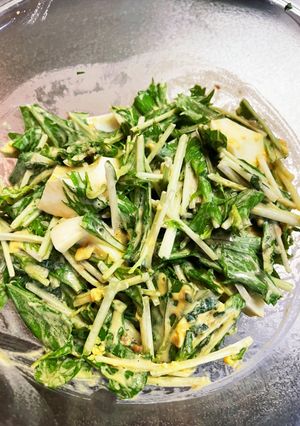 水菜とたまごのすっぱサラダ-レシピのメイン写真