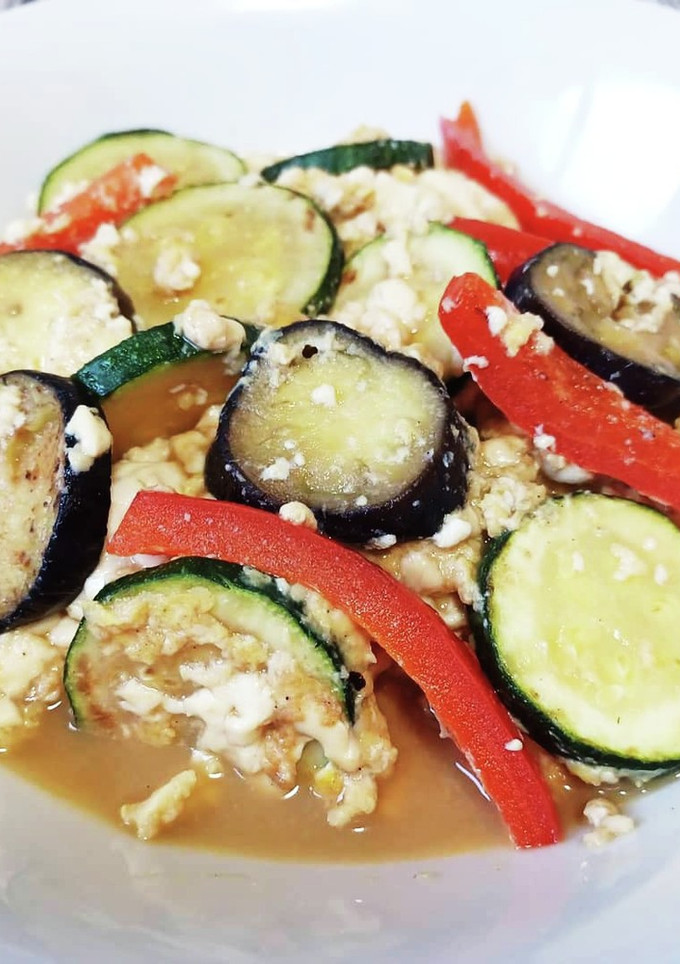 超簡単！夏野菜と豆腐の和風たまごとじ！！-レシピのメイン写真