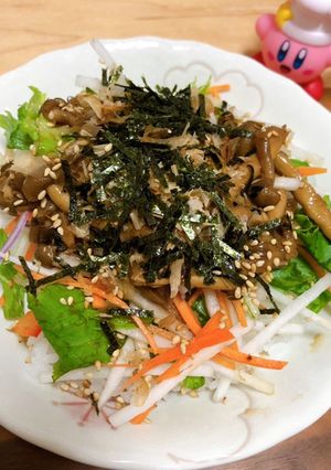 コンビニ野菜で！しめじのバター醤油丼-レシピのメイン写真