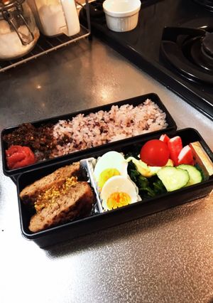 ハンバーグ弁当-レシピのメイン写真