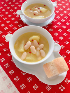 白インゲン豆とじゃが芋のあっさりスープ-レシピのメイン写真