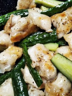 鶏ささみ と きゅうり の炒めもの-レシピのメイン写真