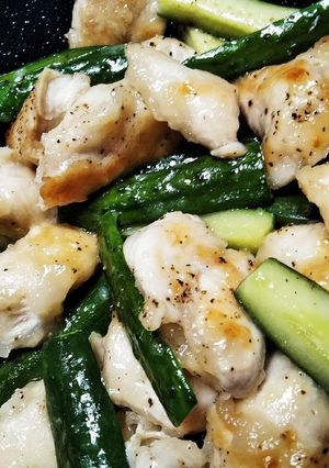 鶏ささみ と きゅうり の炒めもの-レシピのメイン写真