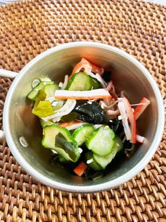 素麺で残った薬味とキュウリの酢の物-レシピのメイン写真