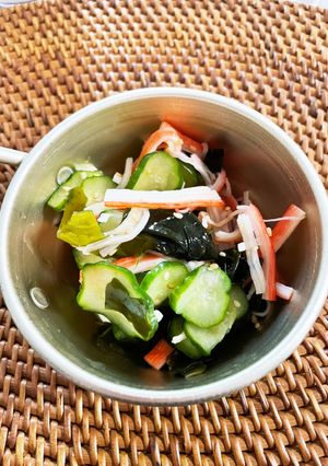 素麺で残った薬味とキュウリの酢の物-レシピのメイン写真