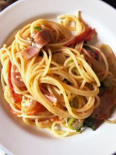オクラとベーコンのトマトパスタ -レシピのメイン写真