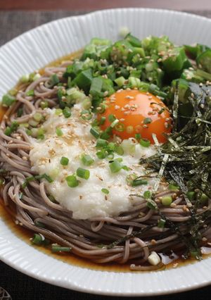 とろろとオクラのぶっかけ冷やしそば-レシピのメイン写真