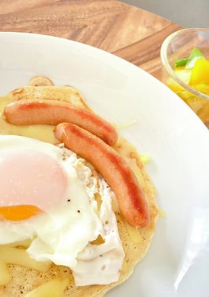 全粒粉とオートミールのお食事パンケーキ-レシピのメイン写真