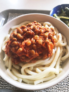 ツナキムチ納豆うどん-レシピのメイン写真