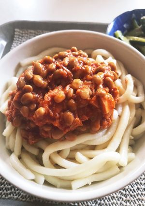 ツナキムチ納豆うどん-レシピのメイン写真