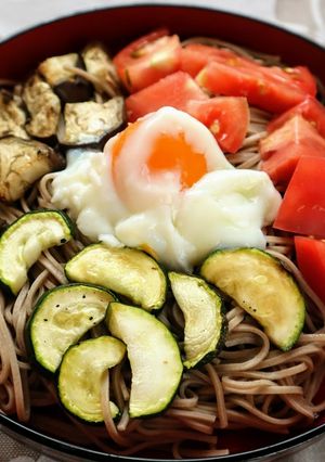 夏野菜のそば-レシピのメイン写真
