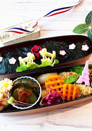 文月27　チキンカツ　海苔弁当-レシピのメイン写真