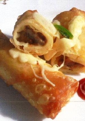 あんこう白身の塩バター焼き春巻きチーズ-レシピのメイン写真