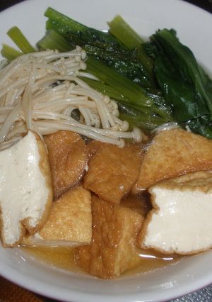 小松菜と厚揚げの煮物-レシピのメイン写真