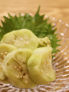 レンジ蒸し茄子のお刺身風-レシピのメイン写真
