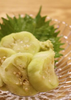 レンジ蒸し茄子のお刺身風-レシピのメイン写真