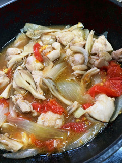 まいたけと鶏モモのトマト煮-レシピのメイン写真