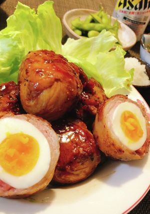 お肉が剥がれない！失敗しない肉巻き卵-レシピのメイン写真