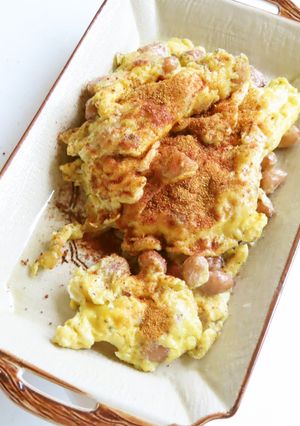 時短☆豆と卵のオリーブ油炒めオレガノ風味-レシピのメイン写真