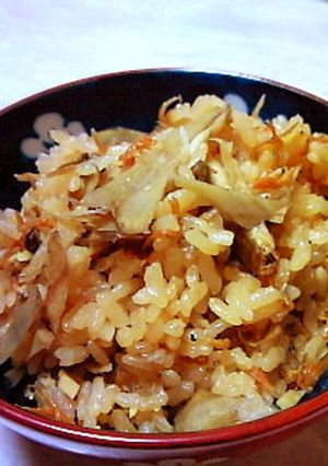 ちりめん山椒とごぼうの炊き込みご飯-レシピのメイン写真